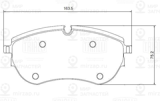 Комплект тормозных колодок, дисковый тормоз TRIALLI PF2482