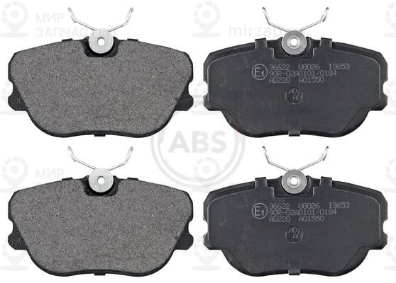 Комплект тормозных колодок, дисковый тормоз ABS 36622