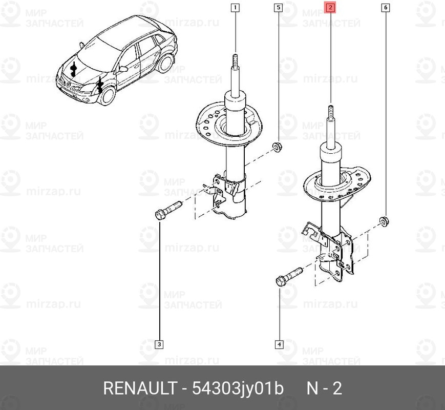 Запчасть NISSAN 54303JY01B