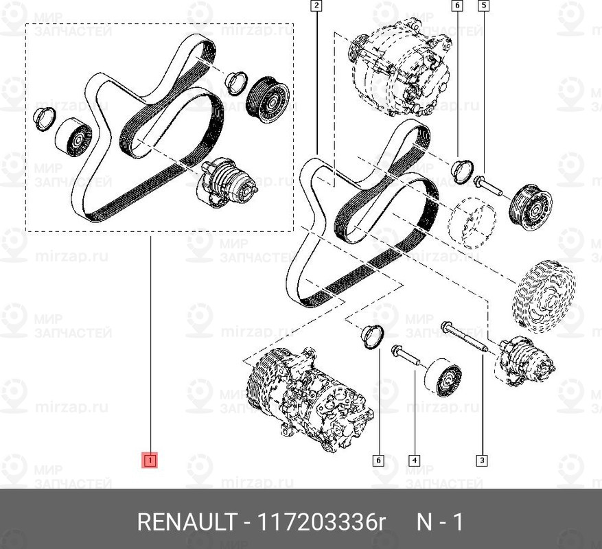 Запчасть NISSAN 117203336R
