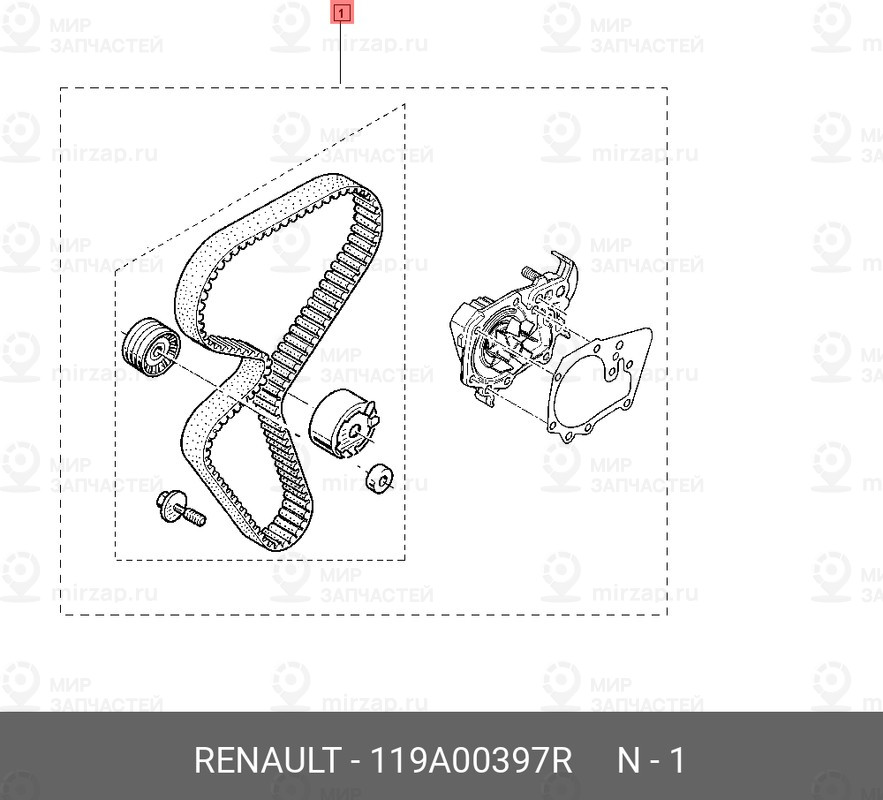 Запчасть NISSAN 119A00397R