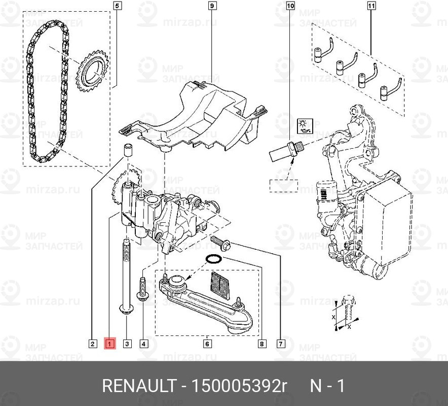 Запчасть NISSAN 150005392R