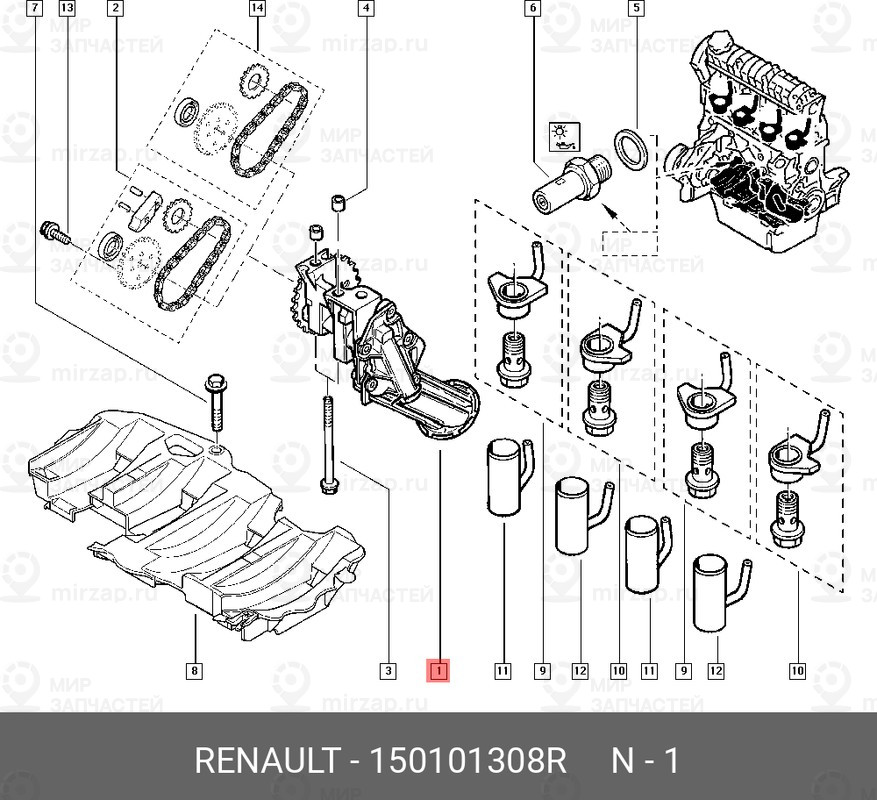 Запчасть NISSAN 150101308R