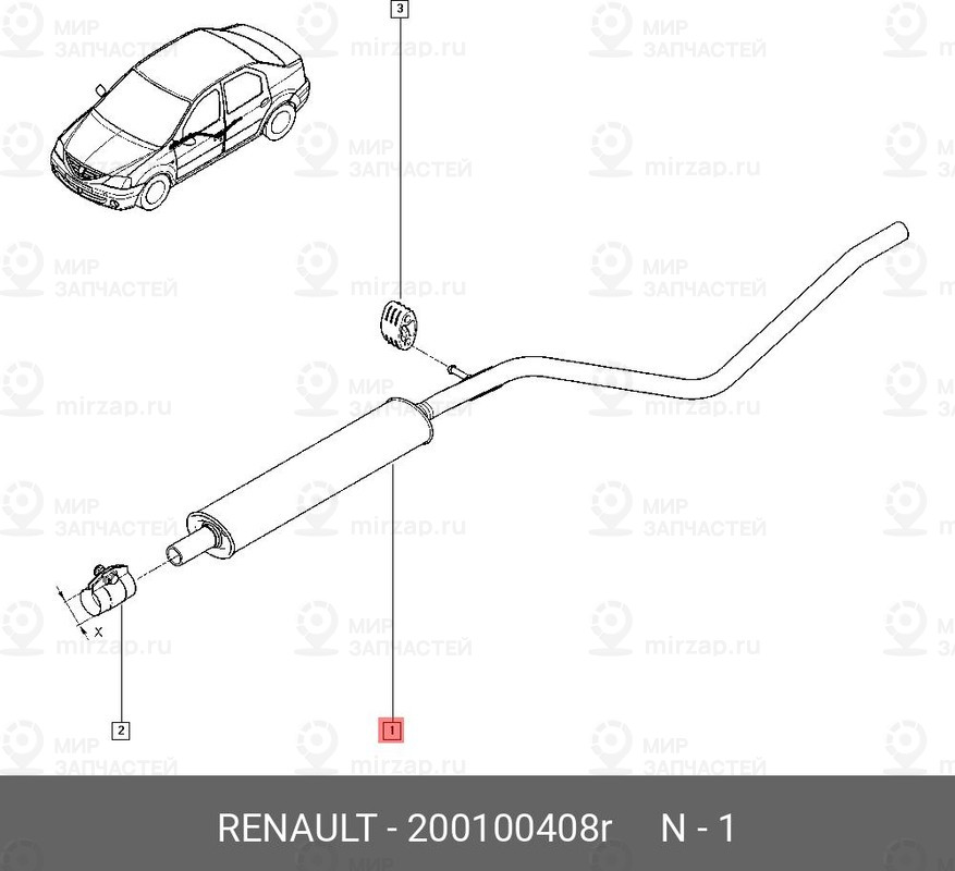 Запчасть NISSAN 200100408R