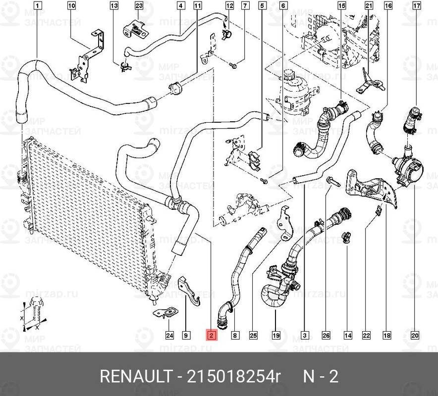 Запчасть NISSAN 215018254R