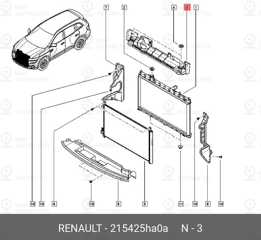 Запчасть NISSAN 215425HA0A