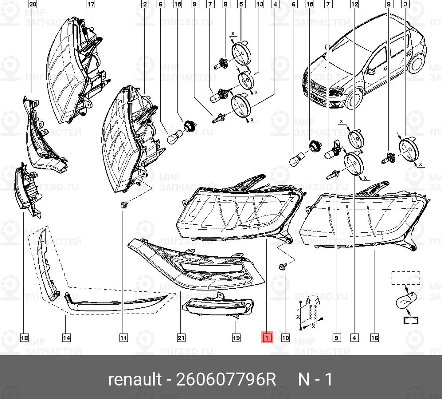 Запчасть NISSAN 260607796R
