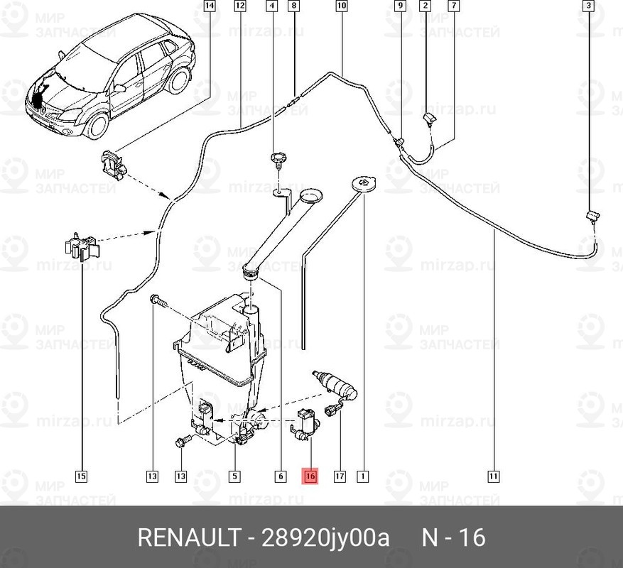 Запчасть NISSAN 28920JY00A
