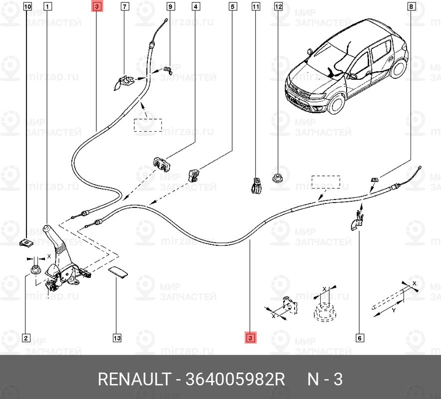 Запчасть NISSAN 364005982R