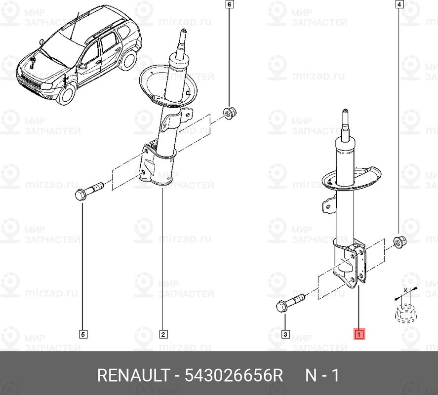 Запчасть NISSAN 543026656R