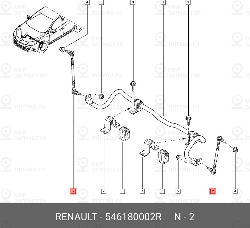 Запчасть NISSAN 546180002R