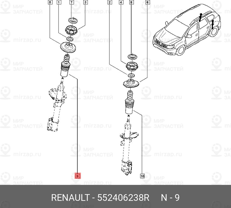 Запчасть NISSAN 552406238R