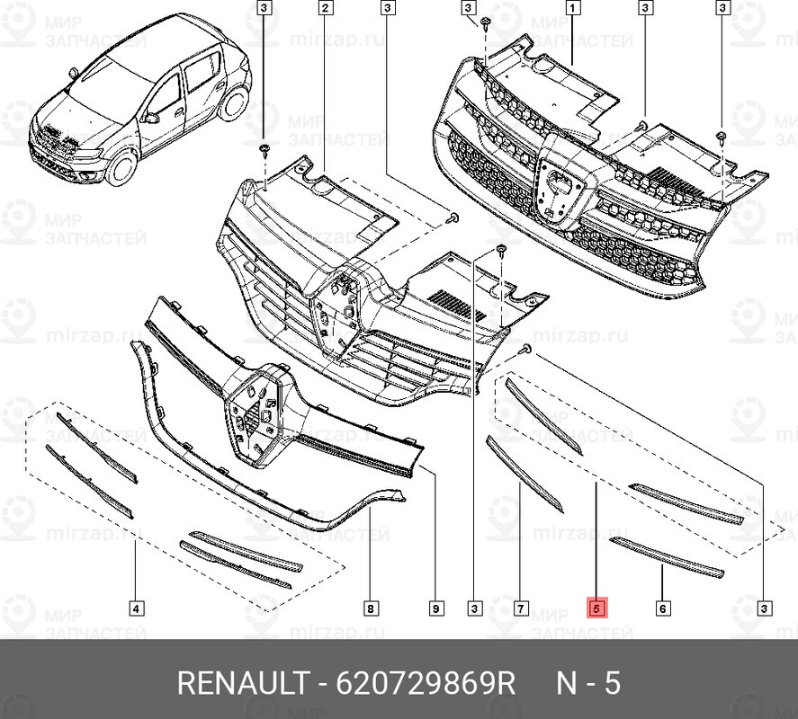 Запчасть NISSAN 620729869R