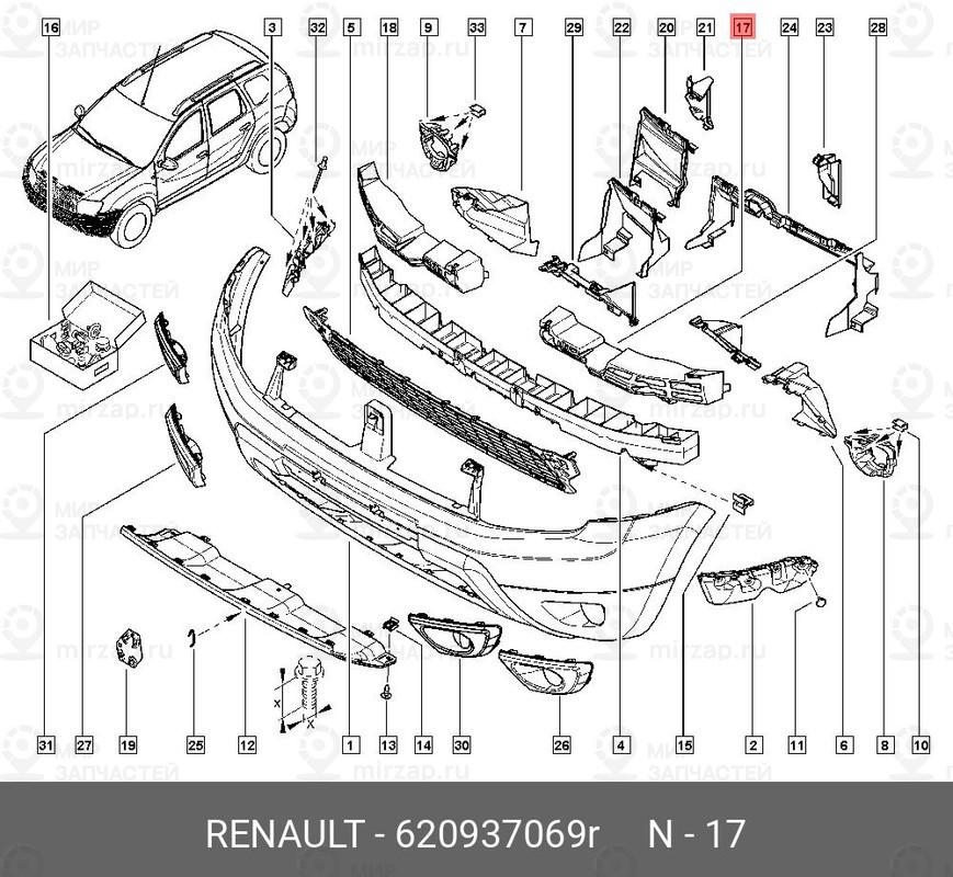 Запчасть NISSAN 620937069R