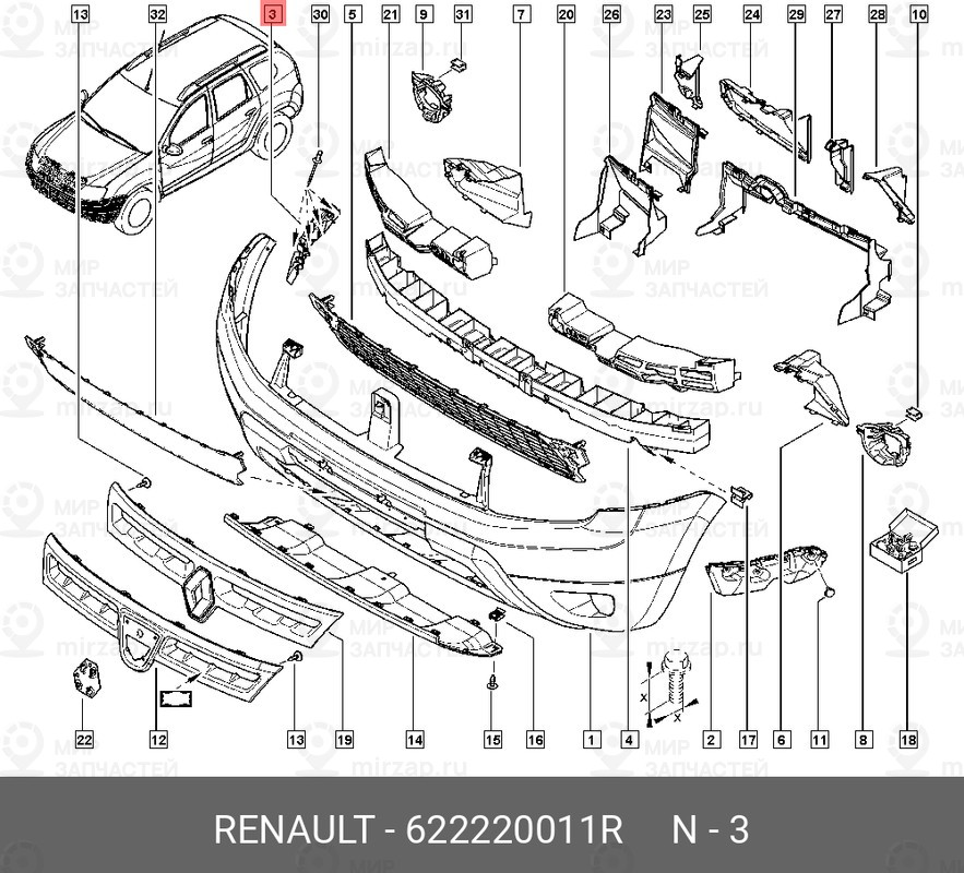 Запчасть NISSAN 622220011R