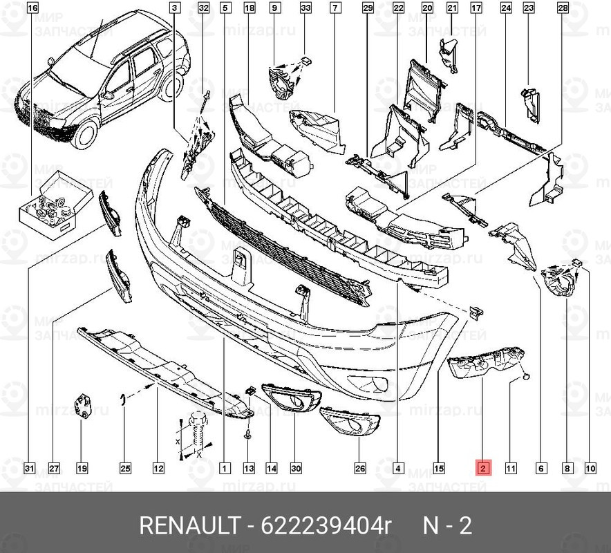 Запчасть NISSAN 622239404R
