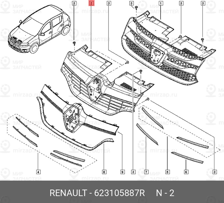 Запчасть NISSAN 623105887R