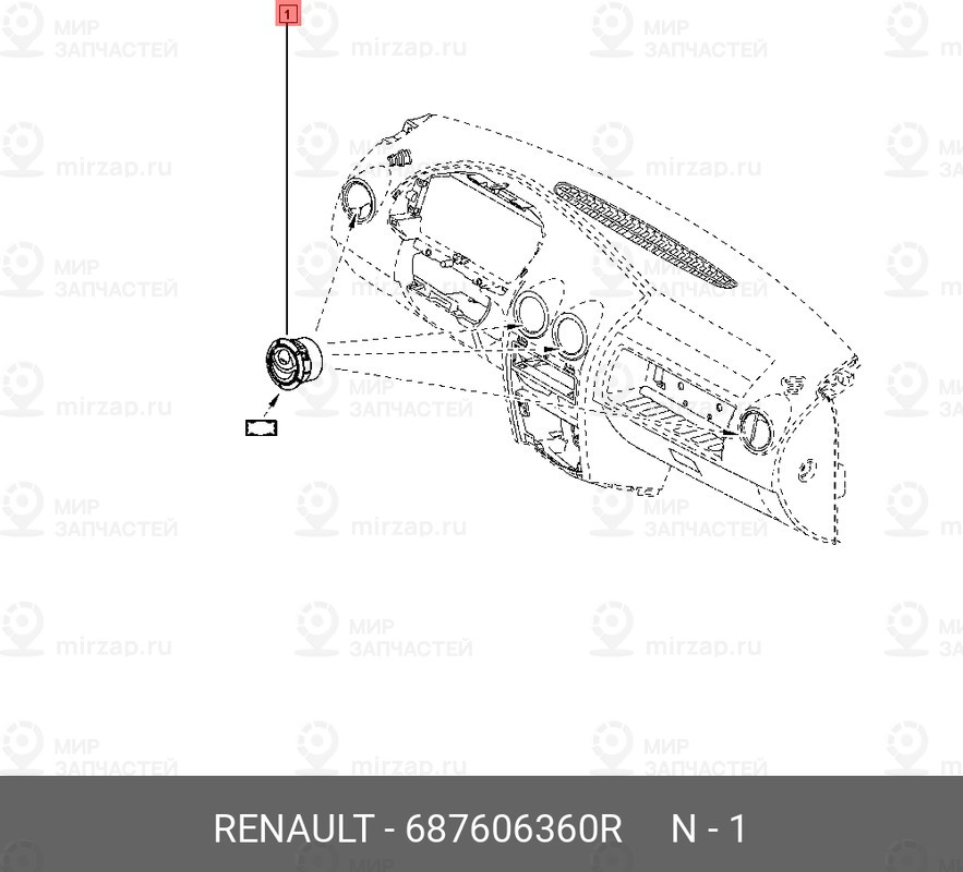 Запчасть NISSAN 687606360R