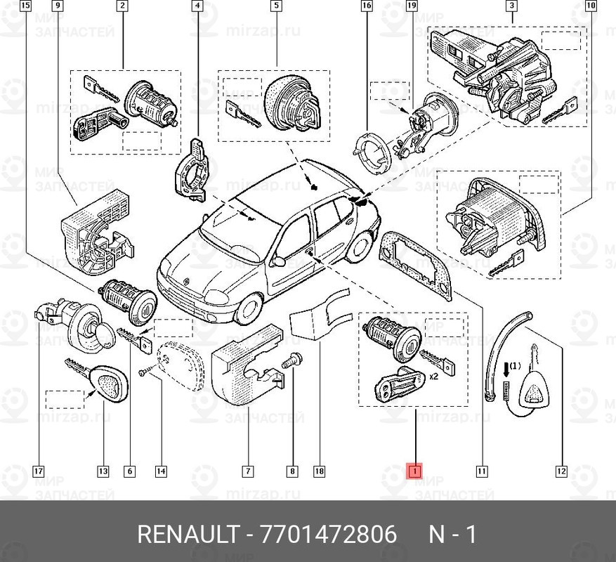 Запчасть NISSAN 7701472806