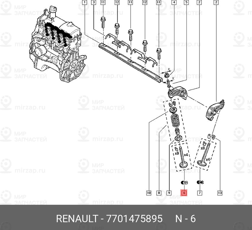 Запчасть NISSAN 7701475895