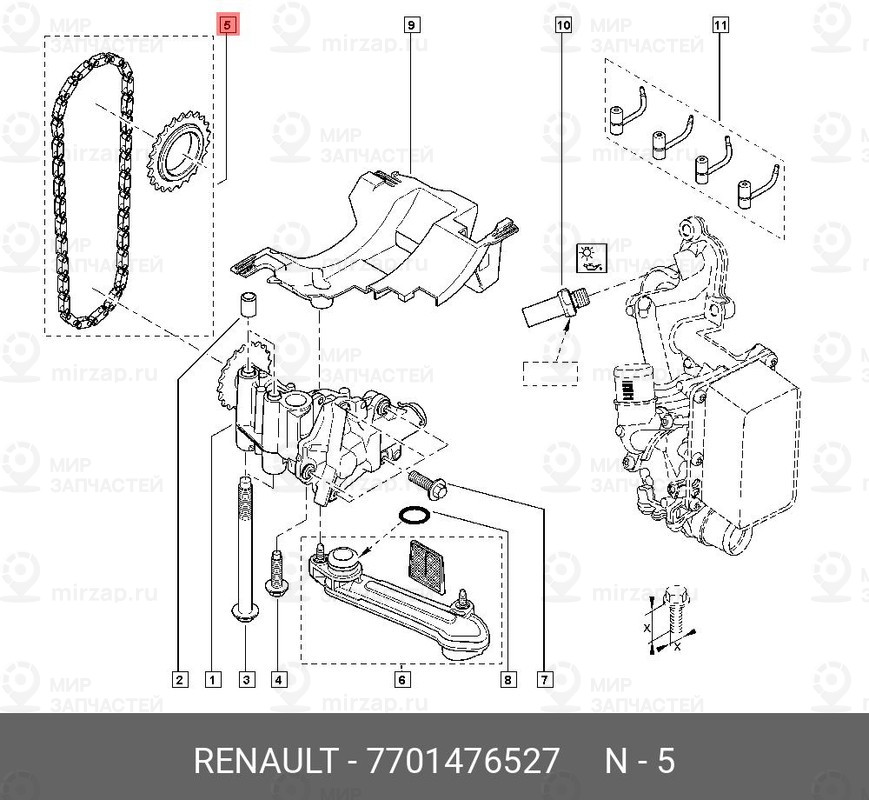 Запчасть NISSAN 7701476527