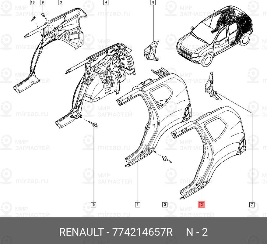 Запчасть NISSAN 774214657R