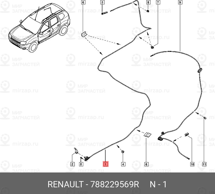 Запчасть NISSAN 788229569R