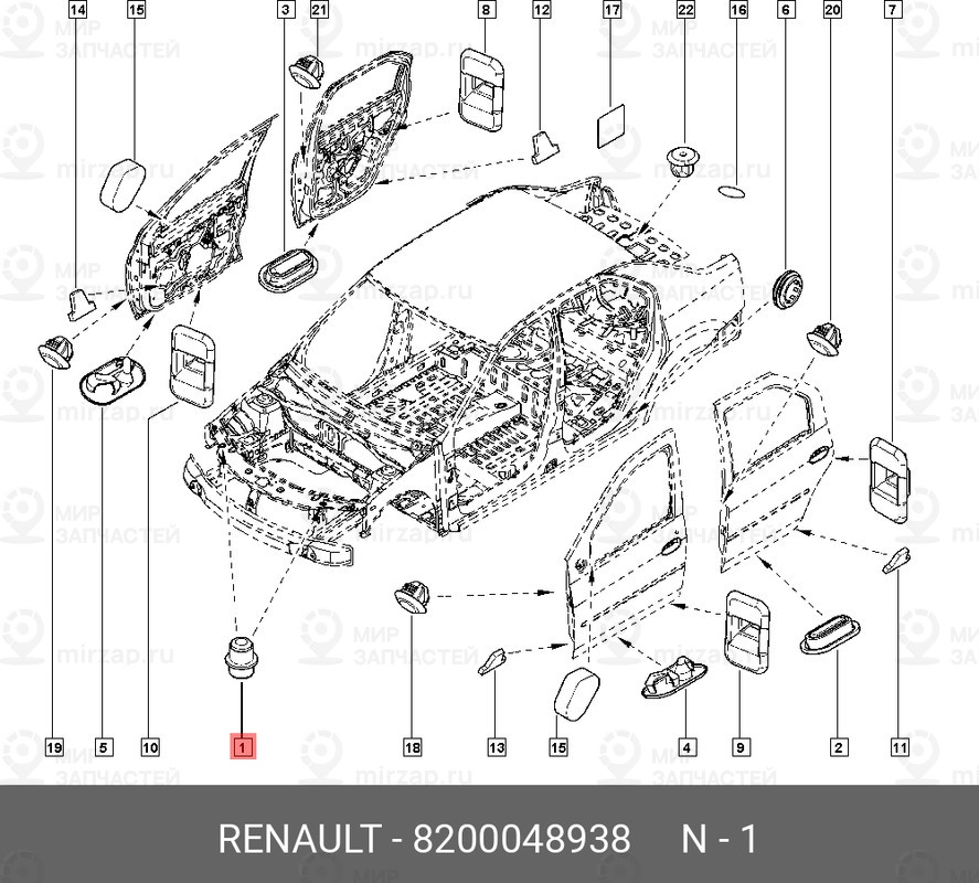 Запчасть NISSAN 8200048938