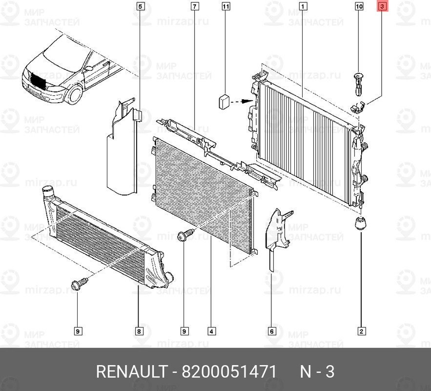 Запчасть NISSAN 8200051471