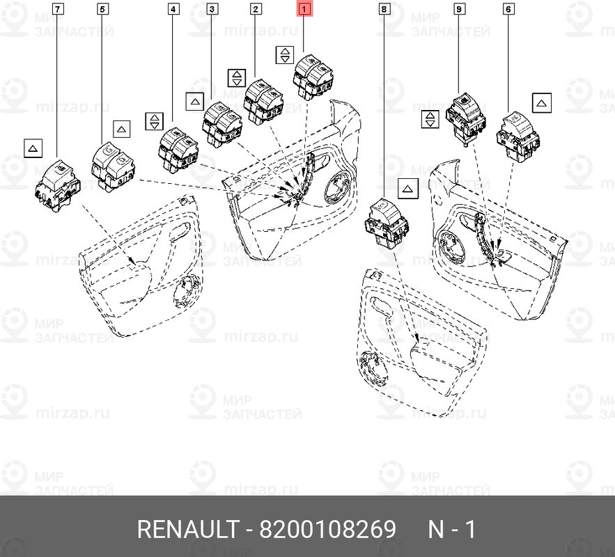 Запчасть NISSAN 8200108269
