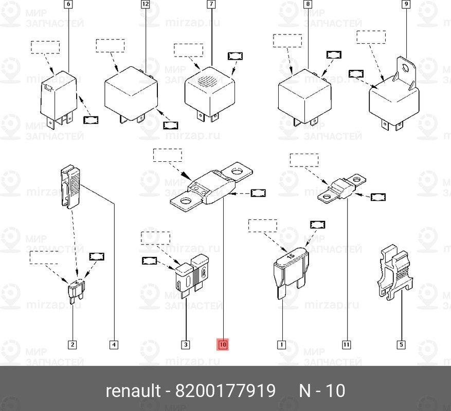 Запчасть NISSAN 8200177919