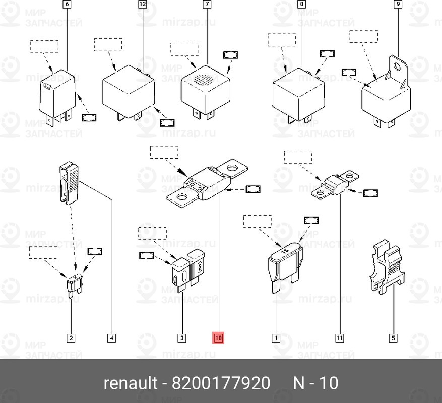 Запчасть NISSAN 8200177920