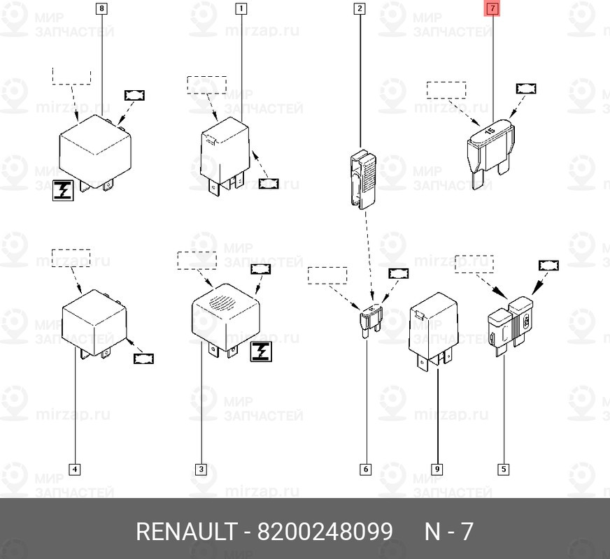 Запчасть NISSAN 8200248099
