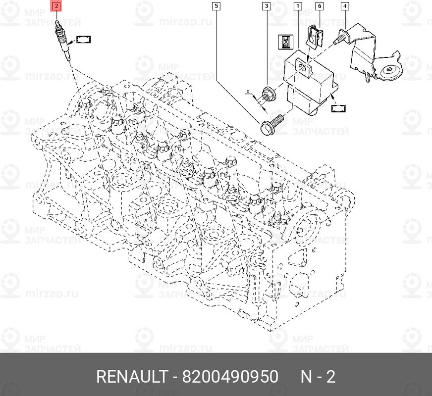 Запчасть NISSAN 8200490950