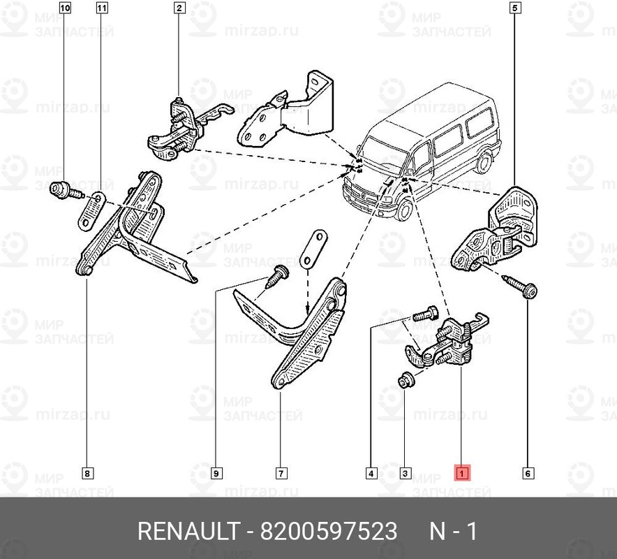 Запчасть NISSAN 8200597523