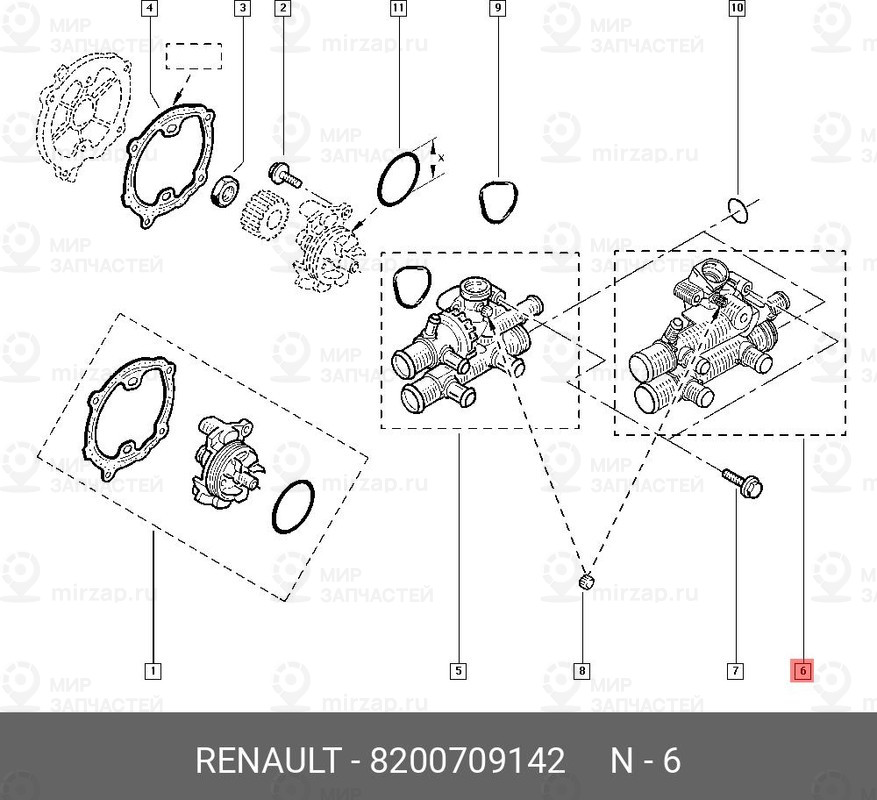 Запчасть NISSAN 8200709142