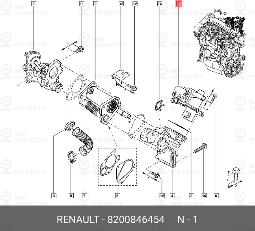 Запчасть NISSAN 8200846454