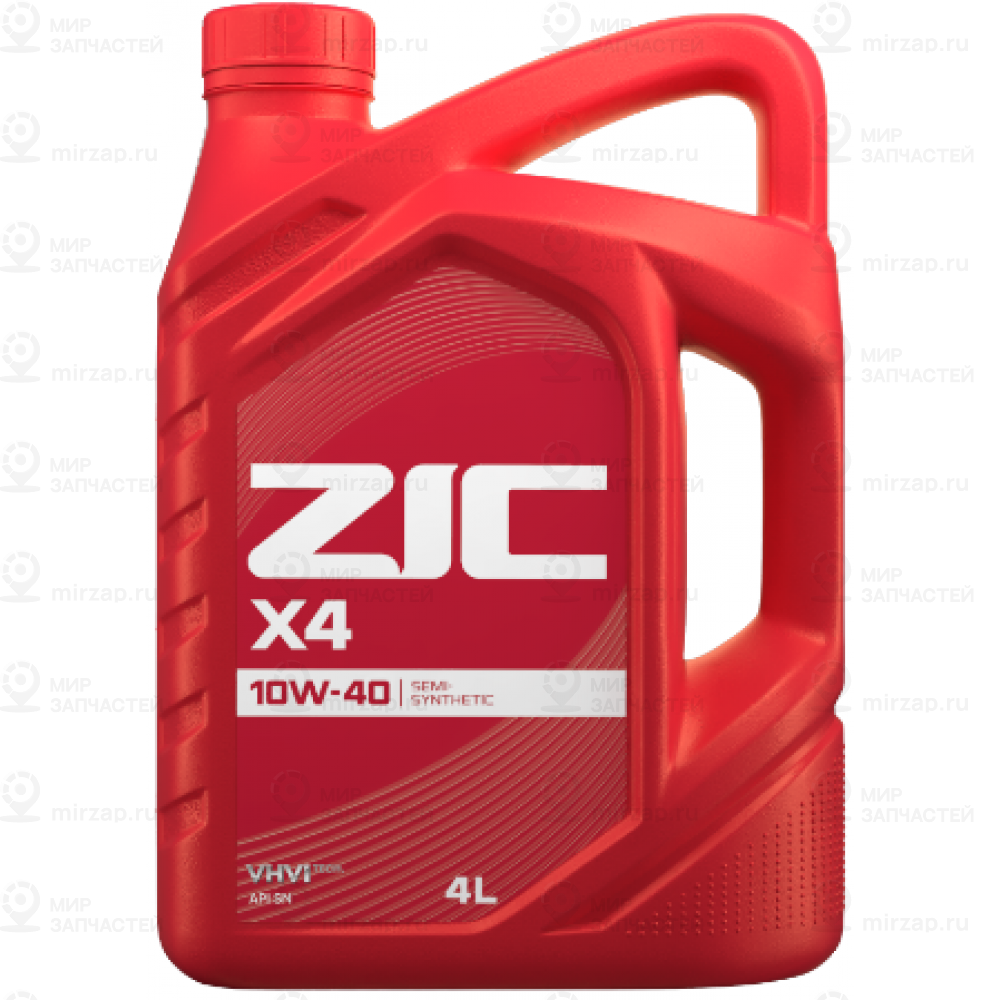 Масло Моторное Zic X4 10W-40 Полусинтетическое 4 Л 162766 ZIC 162766