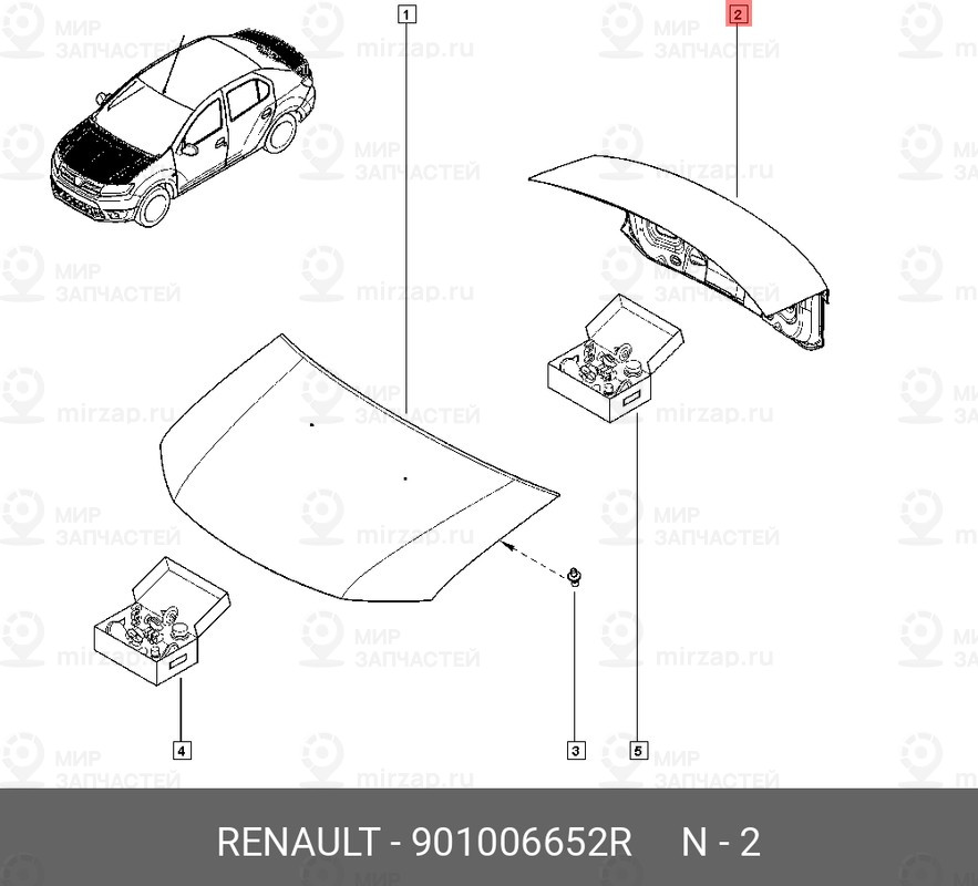 Запчасть NISSAN 901006652R