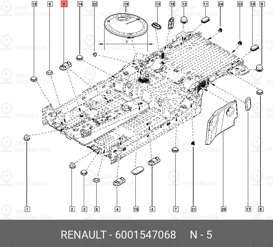 Запчасть NISSAN 6001547068