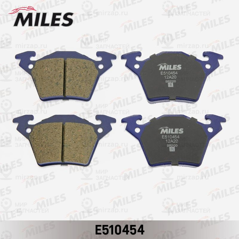 Комплект тормозных колодок, дисковый тормоз MILES E510454