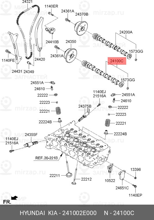 Запчасть MOBIS 241002E000