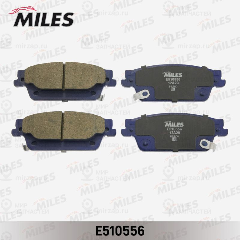 Комплект тормозных колодок, дисковый тормоз MILES E510556