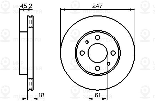 Тормозной диск BOSCH 0986478459