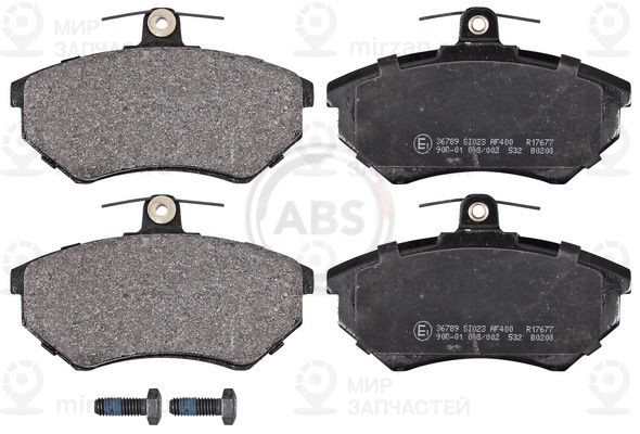 Комплект тормозных колодок, дисковый тормоз ABS 36789