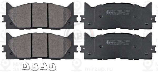 Комплект тормозных колодок, дисковый тормоз ABS 37677