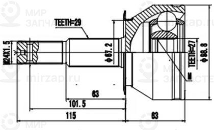 Запчасть AYWIPARTS AW1510657