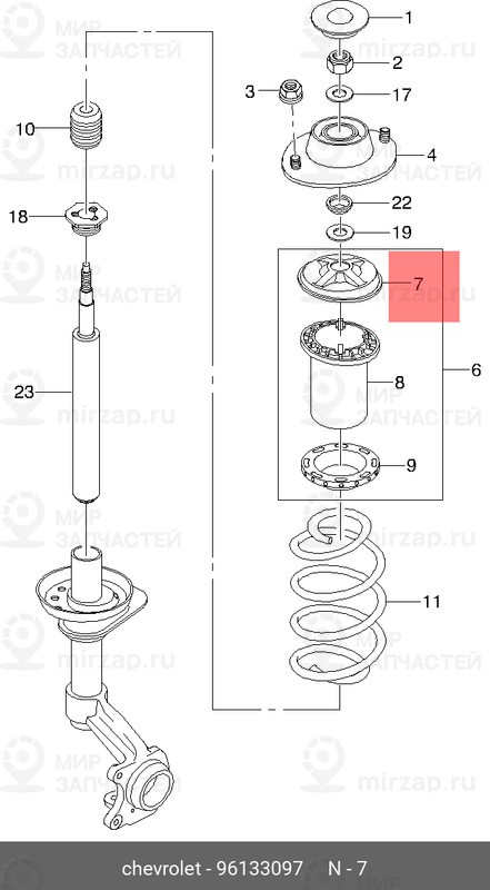 Запчасть GM 96133097