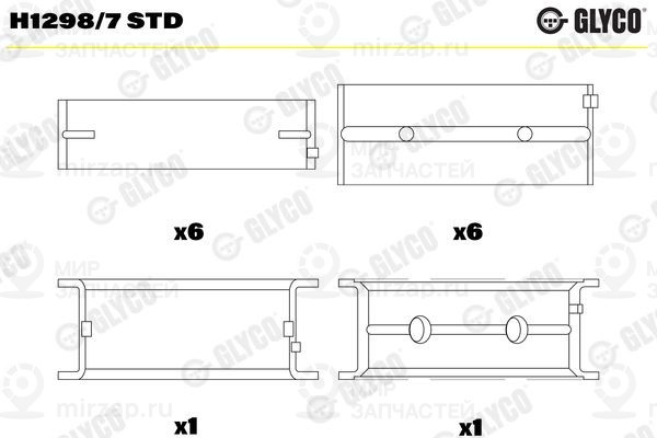 Запчасть GLYCO H12987STD
