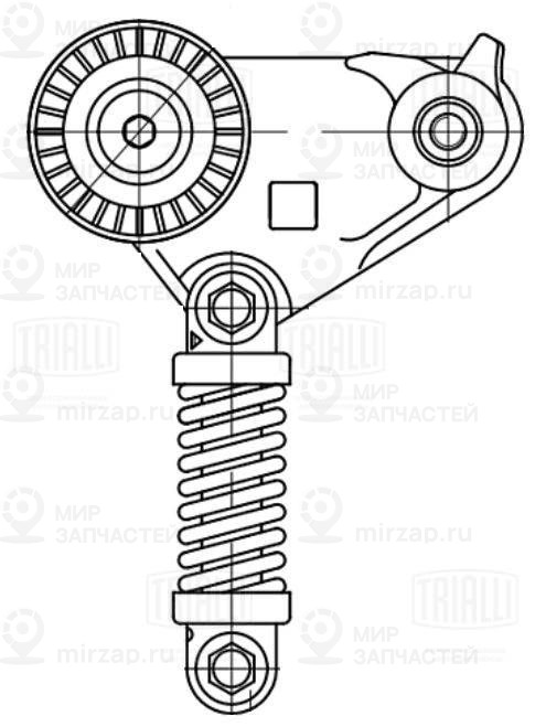 Натяжитель ремня, клиновой зубча TRIALLI CM5174